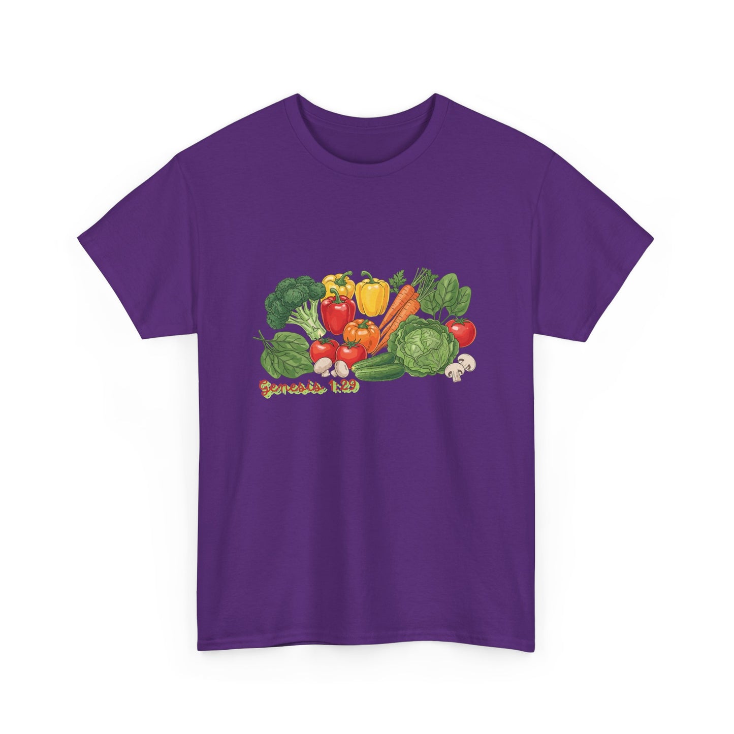 Vegetable Garden Tee — Fresh Veggies Illustration with "Genesis 1:29"