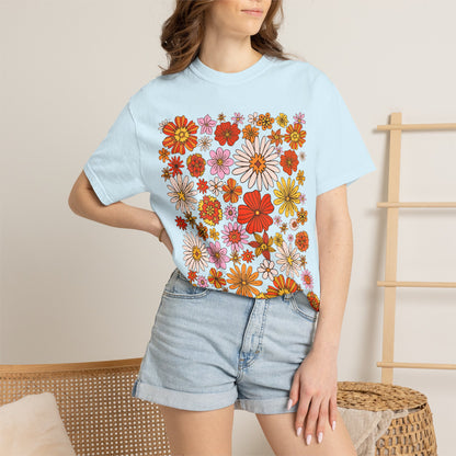 Floral Bouquet Tee — Retro Wildflower Print T-Shirt