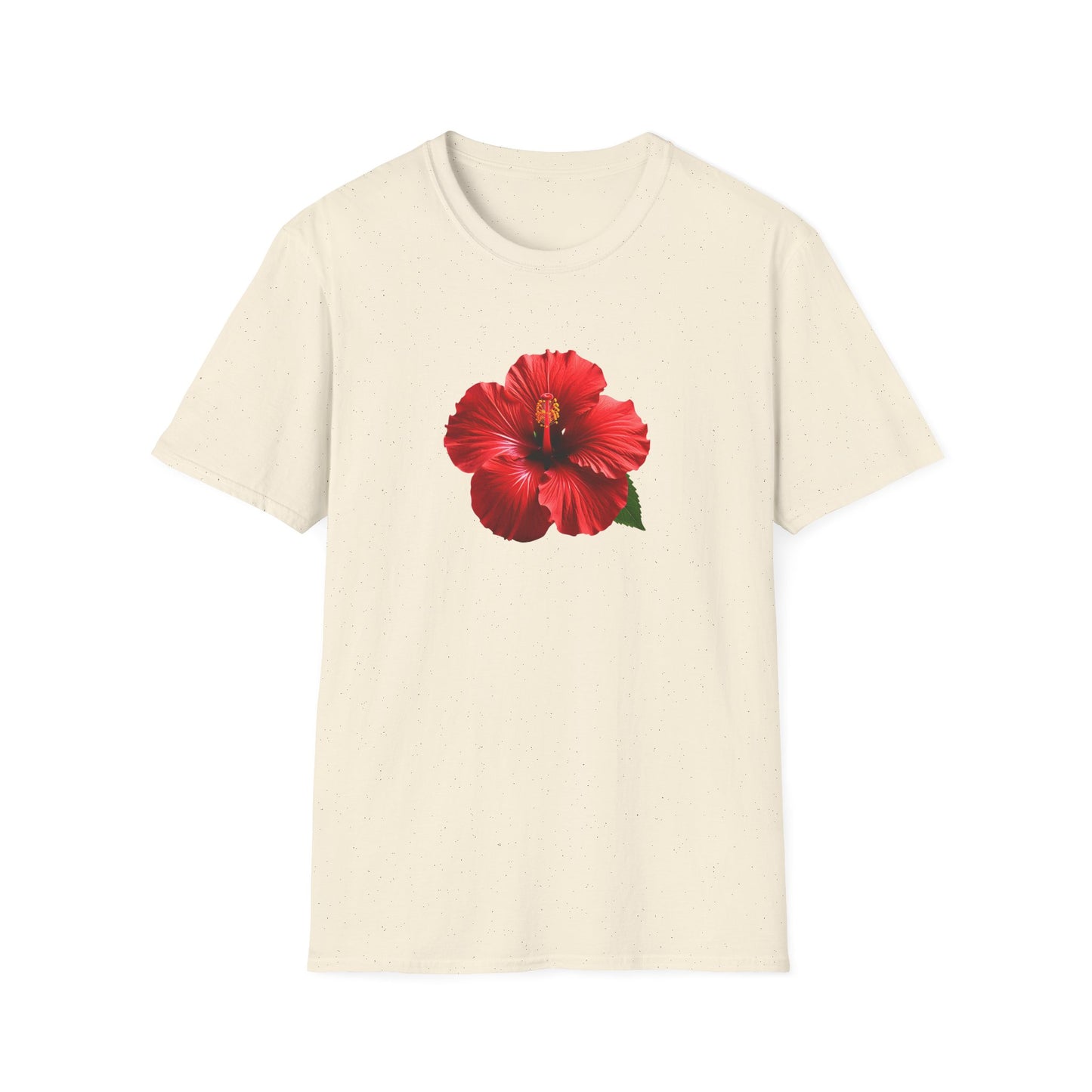 Hibiscus Floral T-Shirt — Red Tropical Flower Graphic Tee