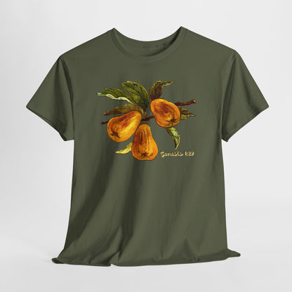 Pear Branch Tee — Watercolor Fruit Graphic T‑Shirt (Genesis 1:29)