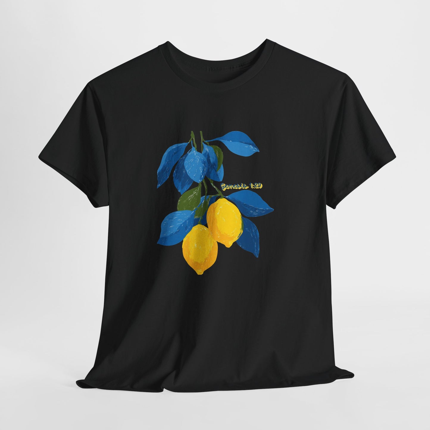 Lemon Branch Graphic Tee — Genesis 1:29 Inspirational Fruit Shirt