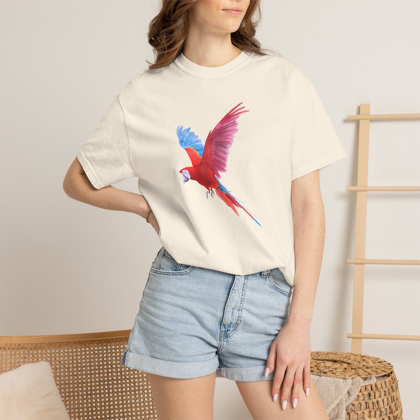 Parrot Flight T-Shirt — Colorful Macaw Graphic Tee