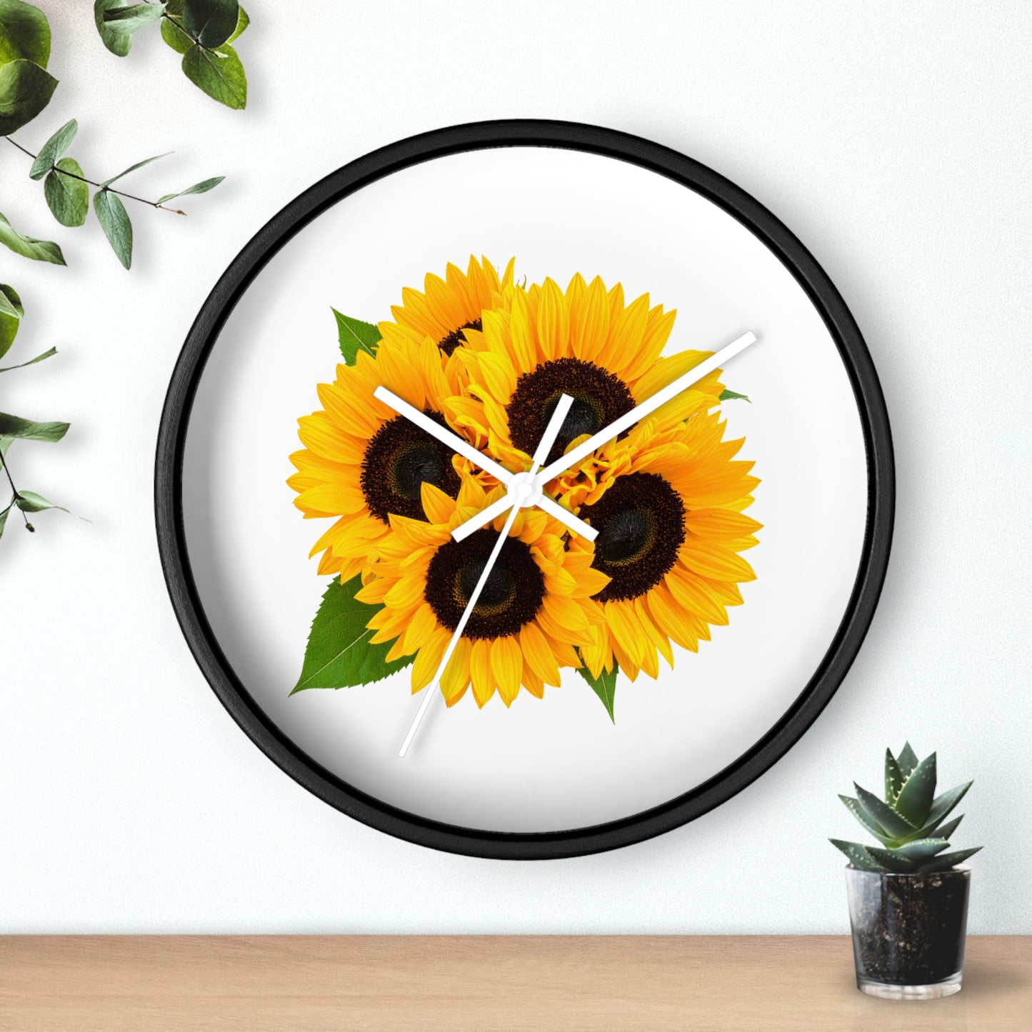 Sunflower Wall Clock — Bright Floral Home Decor Clock