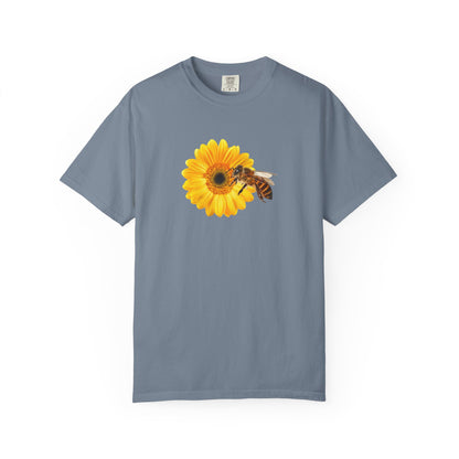Sunflower & Bee T-Shirt — Floral Nature Graphic Tee