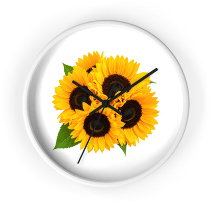 Sunflower Wall Clock — Bright Floral Home Decor Clock
