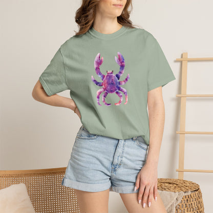 Watercolor Crab T-Shirt — Coastal Beach Vibes Graphic Tee