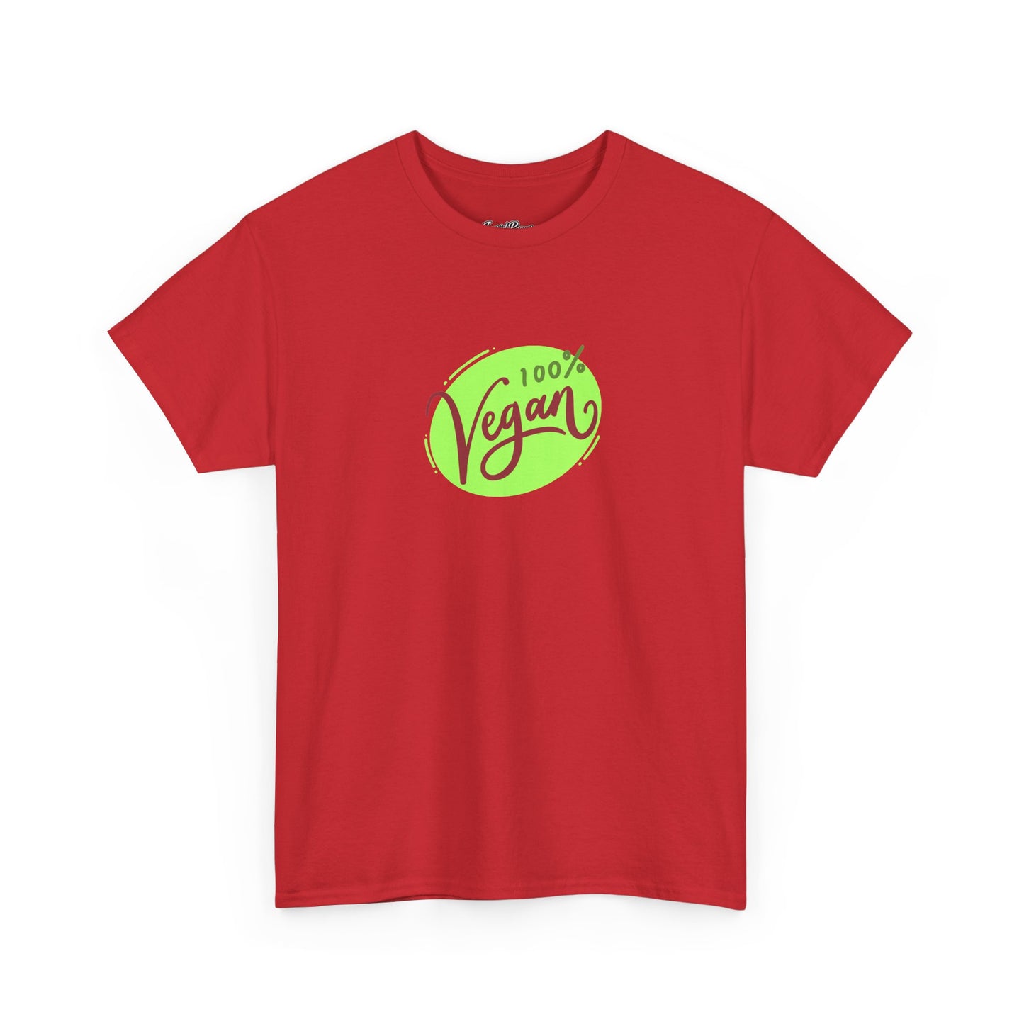 Vegan Tee — 100% Vegan Green Badge T-Shirt