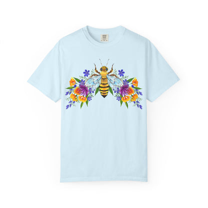 Bee & Wildflower T-Shirt — Floral Honeybee Graphic Tee