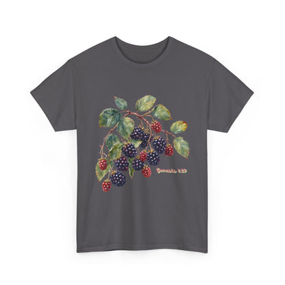 T-Shirt — Vintage Blackberry Branch Illustration Tee (Genesis 1:29)