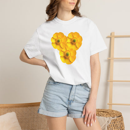 Yellow Floral Heart T-Shirt