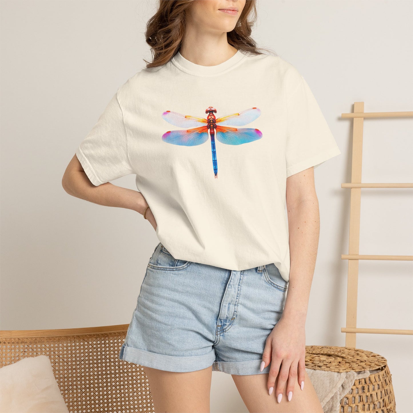 Dragonfly Watercolor T-Shirt — Colorful Nature Graphic Tee