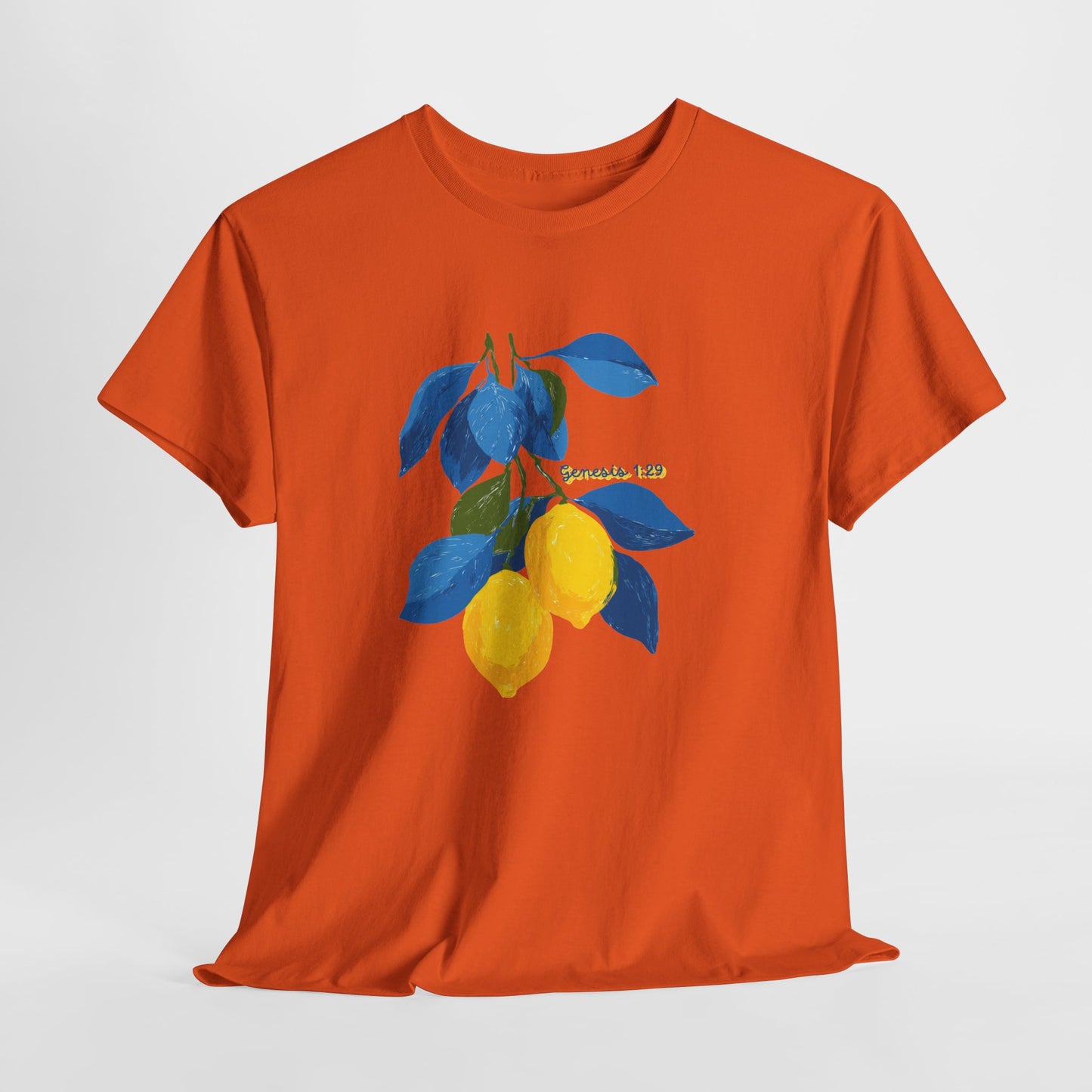 Lemon Branch Graphic Tee — Genesis 1:29 Inspirational Fruit Shirt