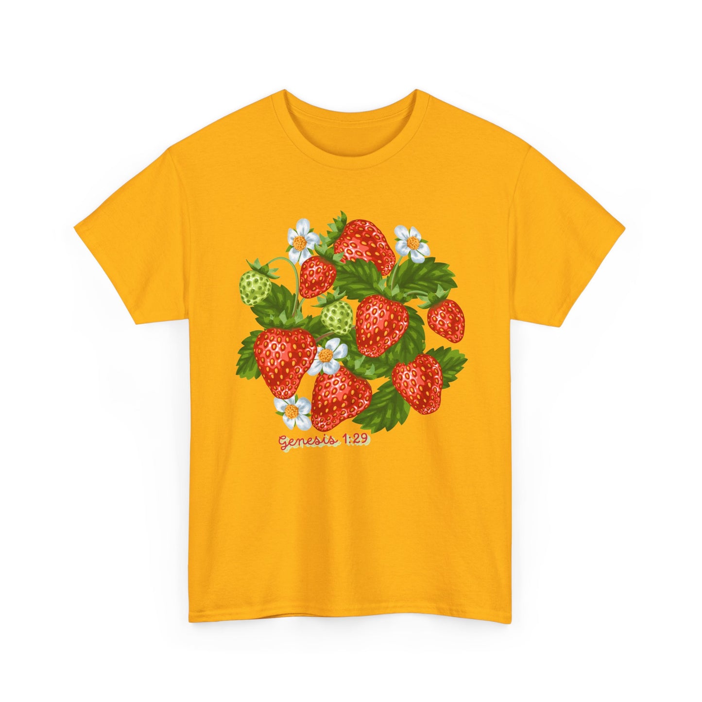 Strawberry Cluster Tee — Vintage Botanical Fruit Graphic (Genesis 1:29)