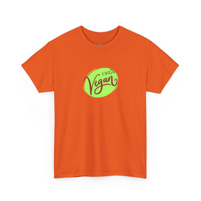 Vegan Tee — 100% Vegan Green Badge T-Shirt