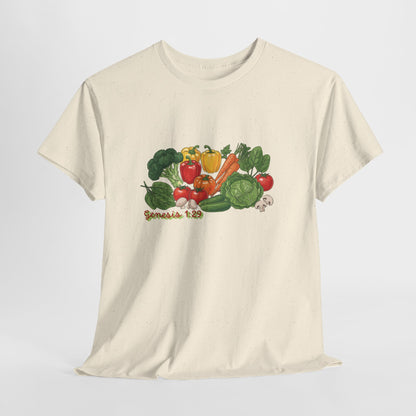 Vegetable Garden Tee — Fresh Veggies Illustration with "Genesis 1:29"