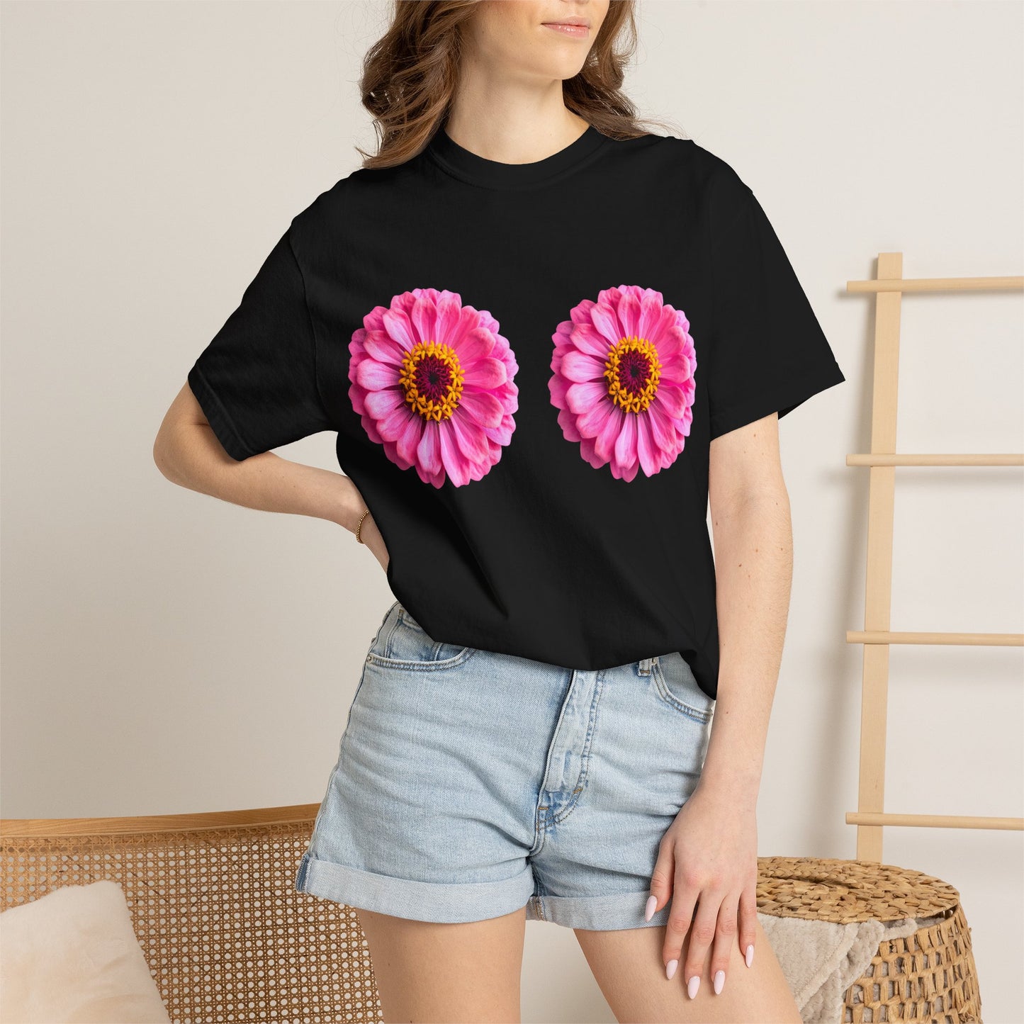 Pink Daisy Double Floral Tee