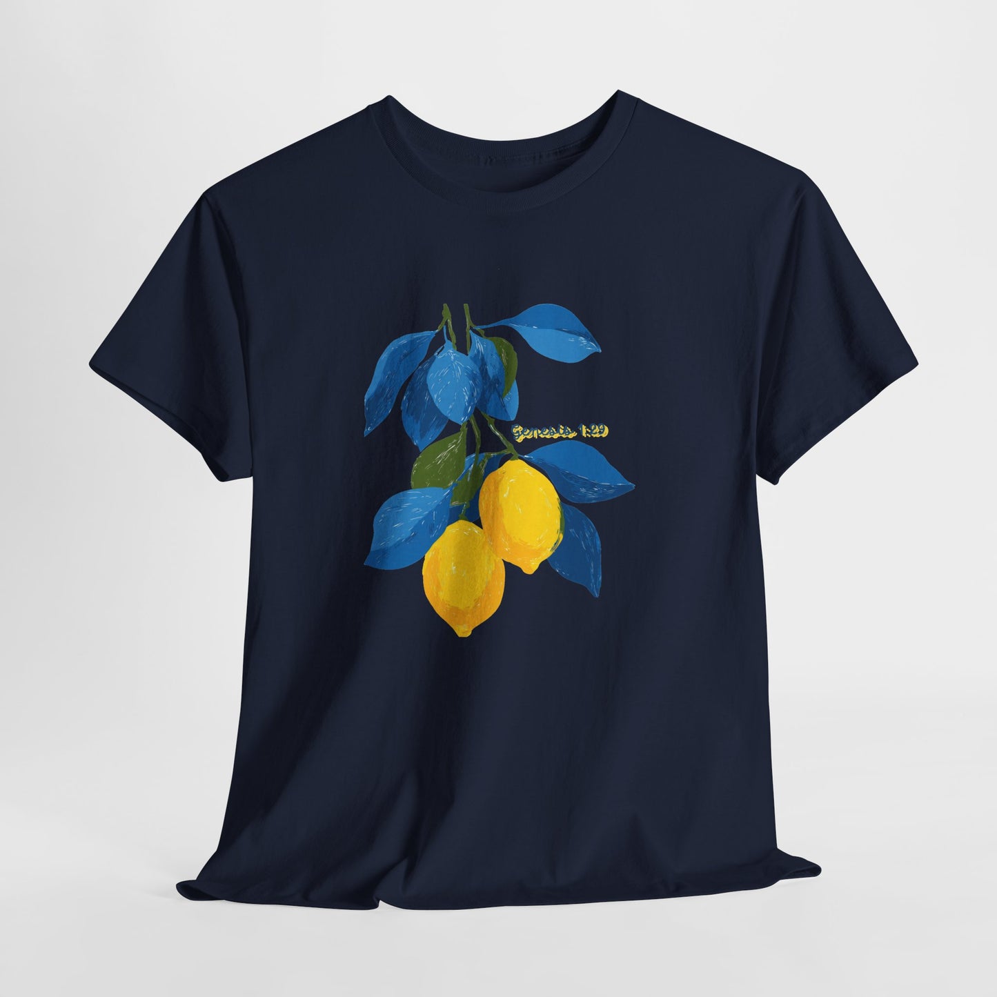 Lemon Branch Graphic Tee — Genesis 1:29 Inspirational Fruit Shirt