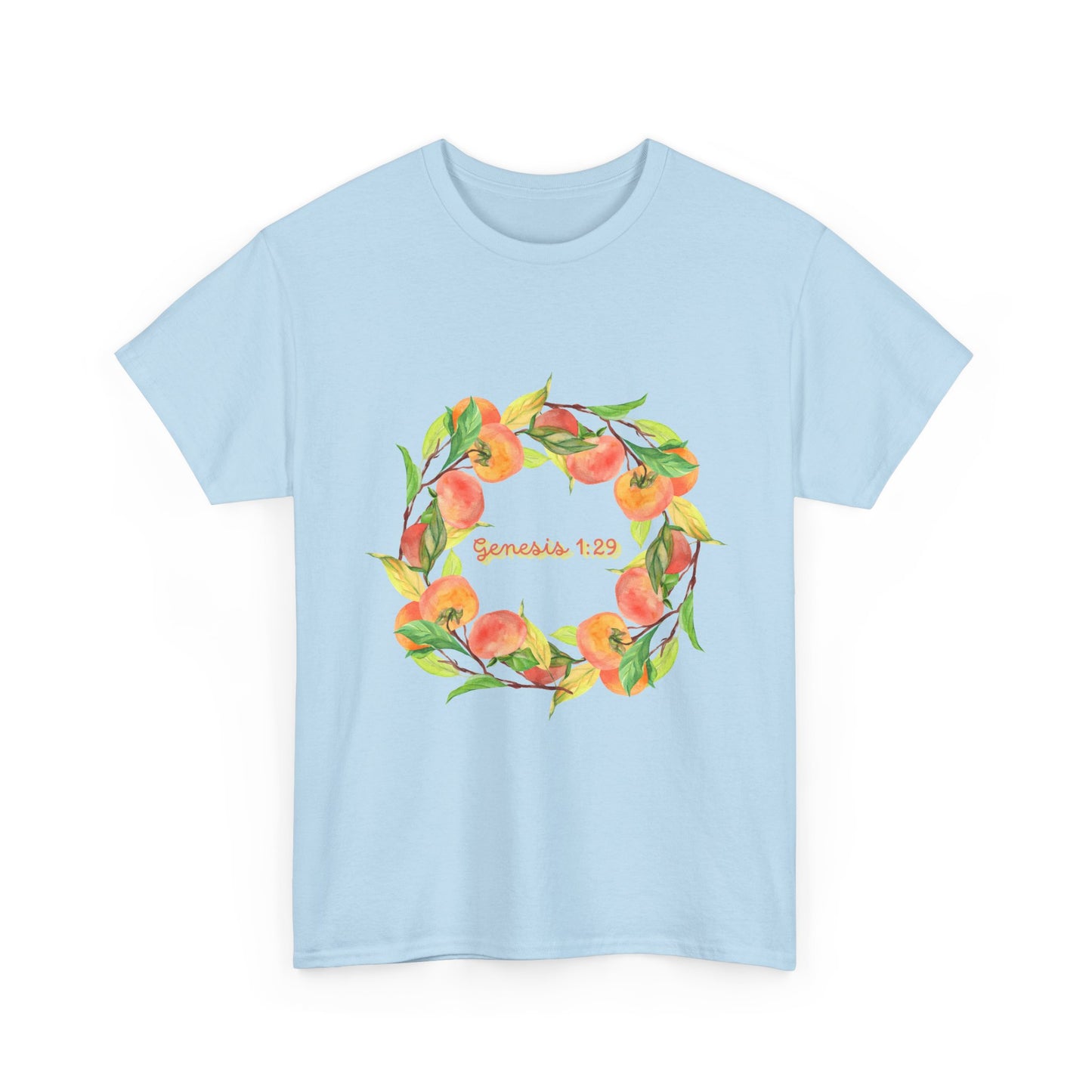 Peaches Wreath T‑Shirt — Jeremiah 29:11 Inspirational Christian Tee