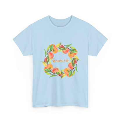 Peaches Wreath T‑Shirt — Jeremiah 29:11 Inspirational Christian Tee