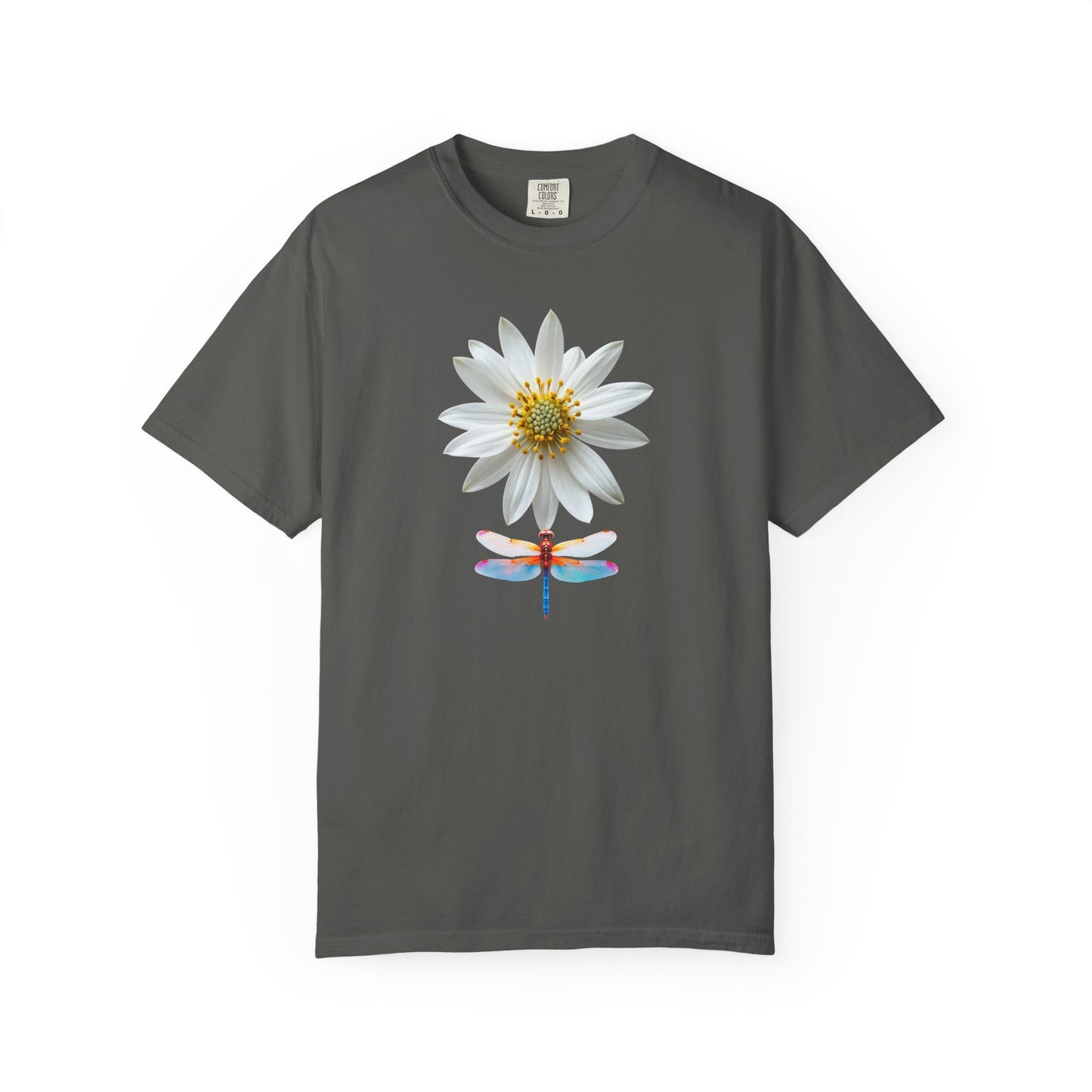 Lotus & Dragonfly T-Shirt — Floral Nature Graphic Tee