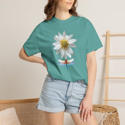 Lotus & Dragonfly T-Shirt — Floral Nature Graphic Tee