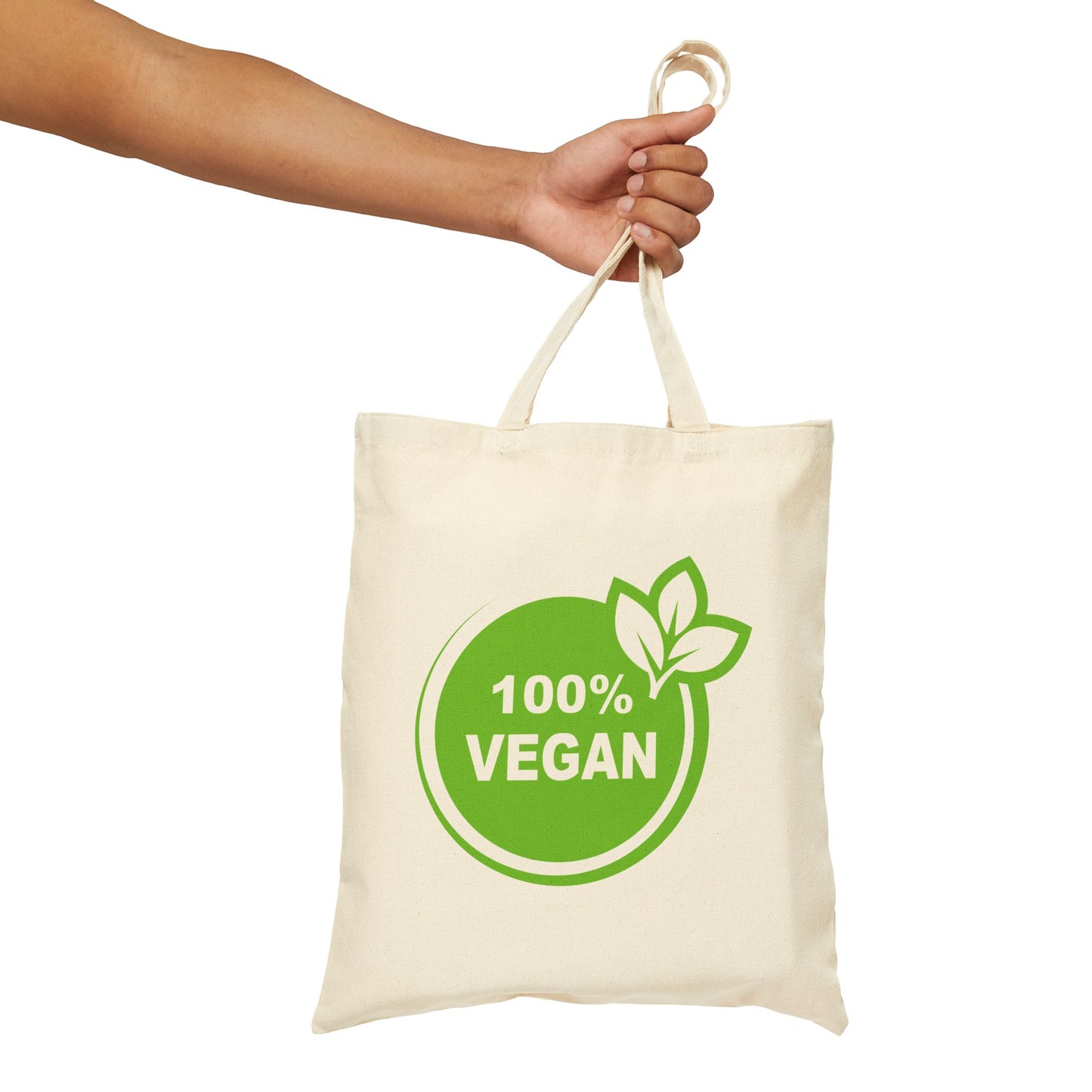 100% Vegan Cotton Canvas Tote Bag – Eco-Friendly Grocery & Market Bag