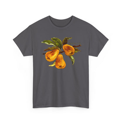 Pear Branch T‑Shirt — Watercolor Yellow Pears Tee Genesis 1:29