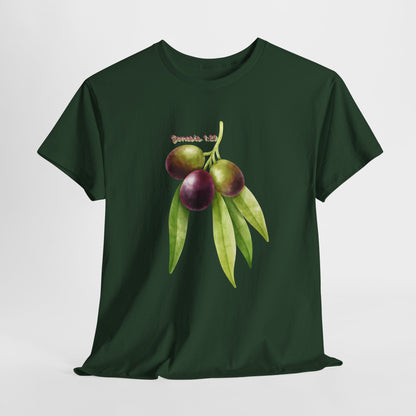 Olive Branch Watercolor T-Shirt — Genesis 1:29 Faith Tee