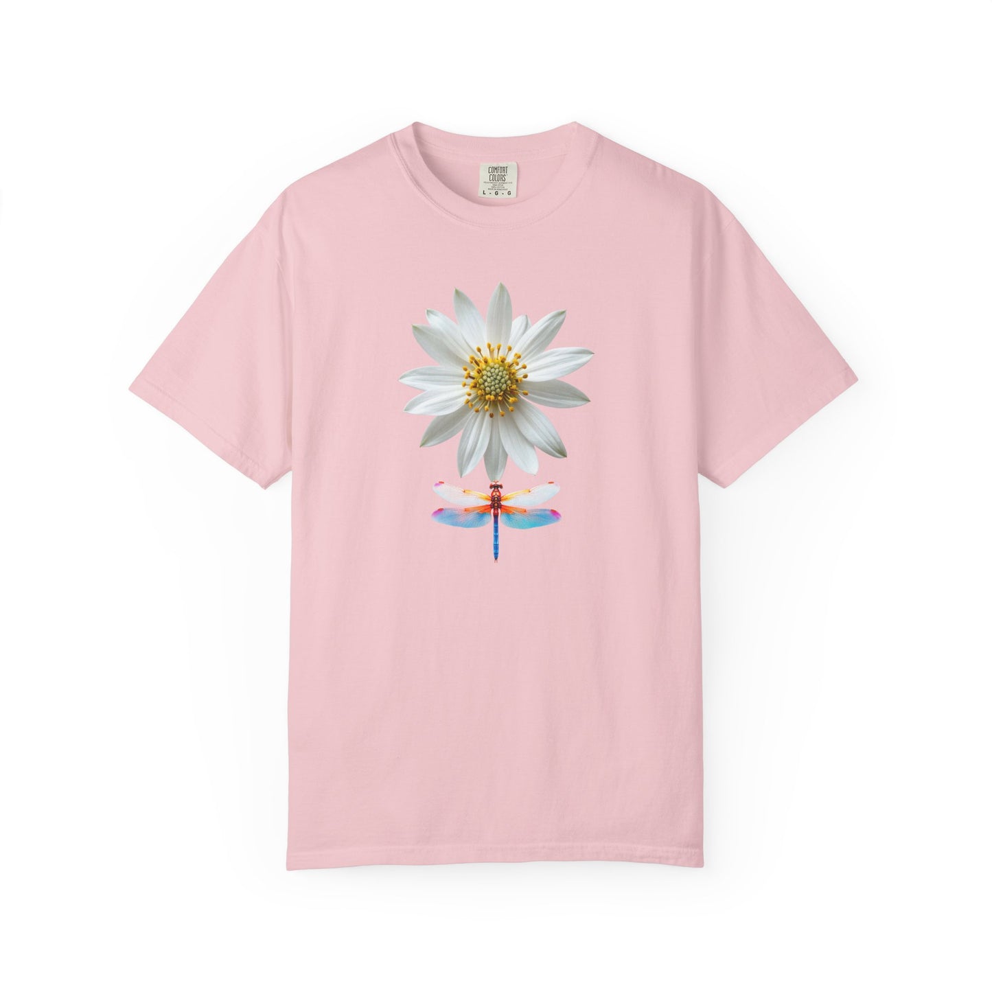 Lotus & Dragonfly T-Shirt — Floral Nature Graphic Tee