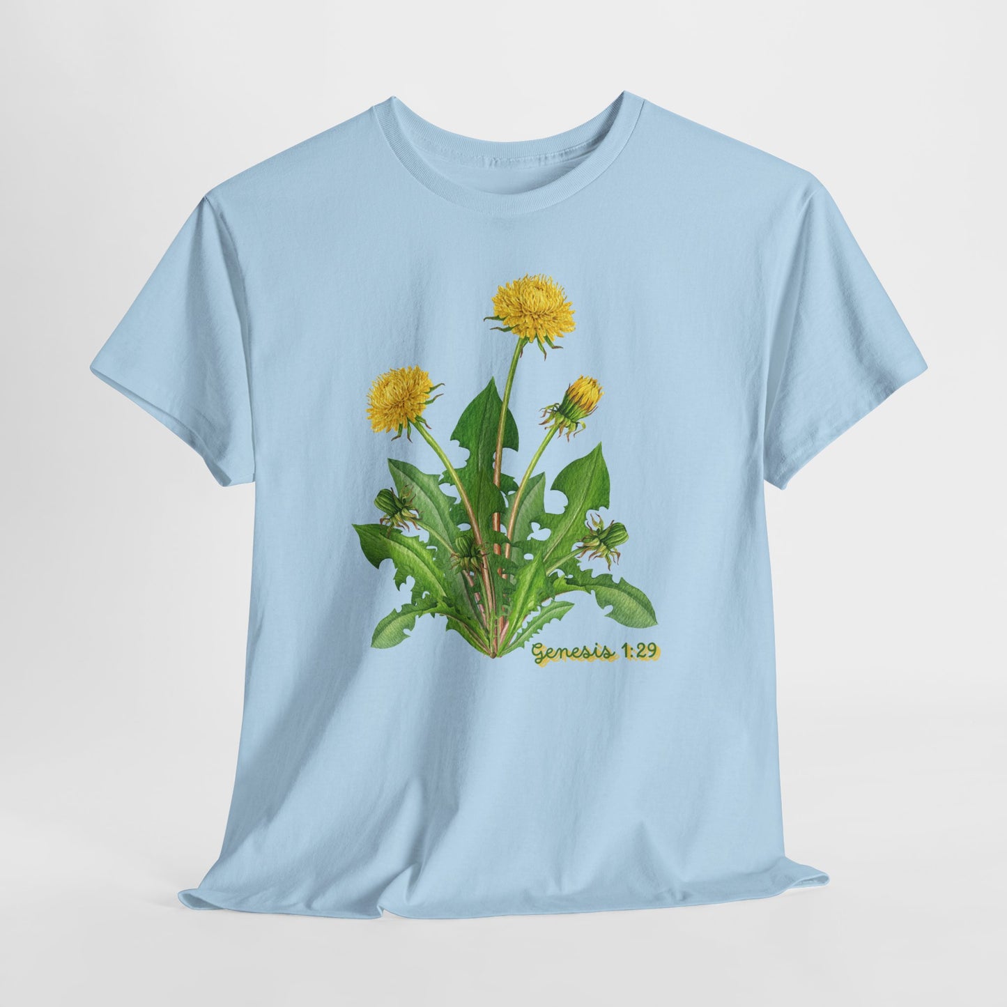 Dandelion Botanical Tee — Genesis 1:29 Floral Graphic T-Shirt