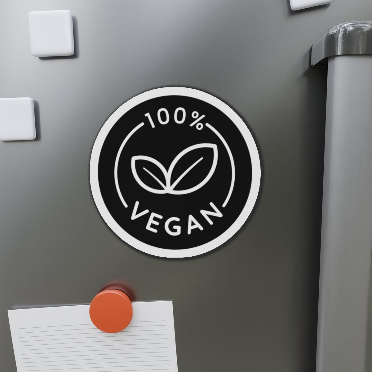 100% Vegan Die-Cut Magnet — Eco-Friendly Plant-Based Badge