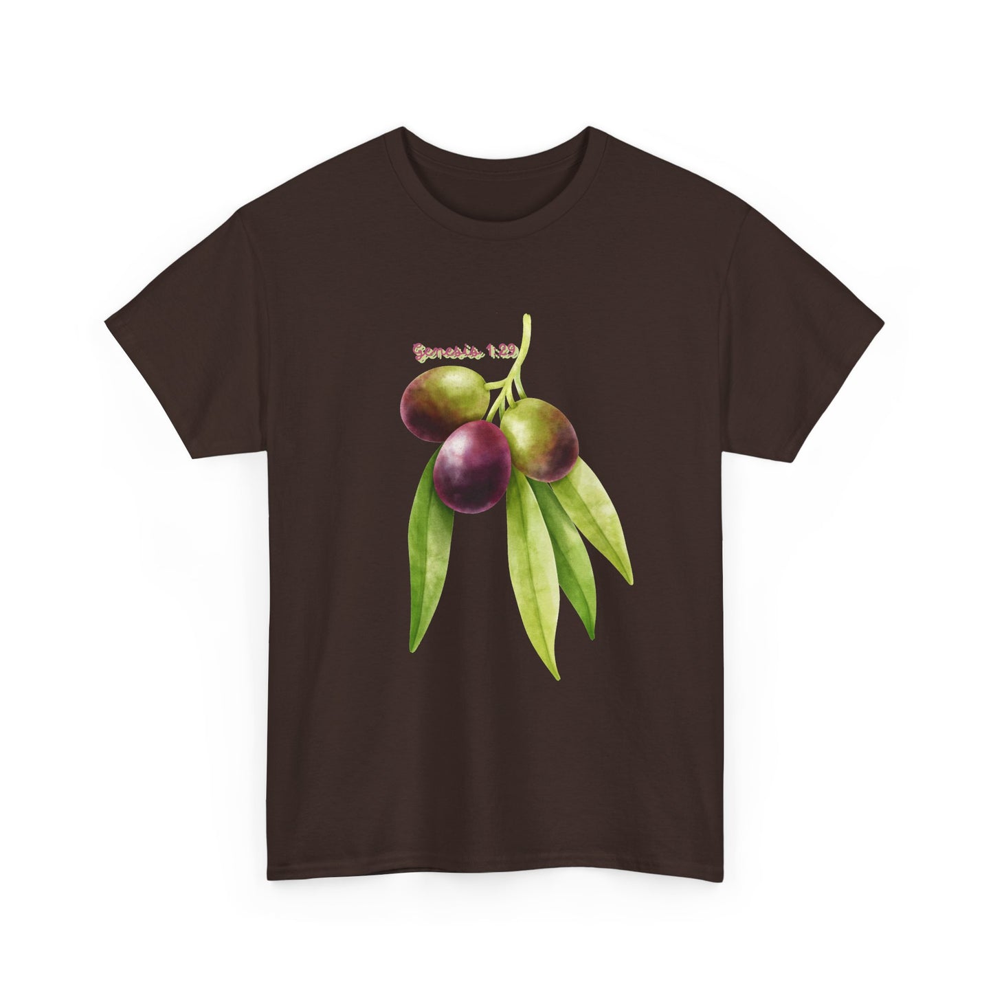 Olive Branch Watercolor T-Shirt — Genesis 1:29 Faith Tee
