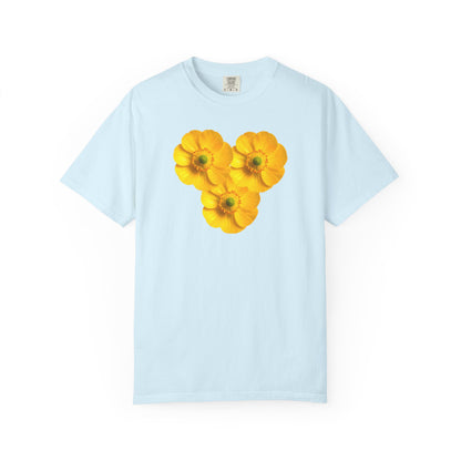 Yellow Floral Heart T-Shirt