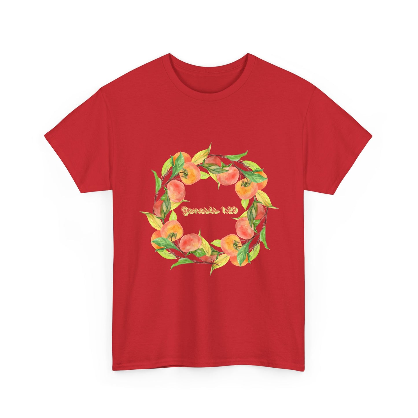 Peaches Wreath T‑Shirt — Jeremiah 29:11 Inspirational Christian Tee