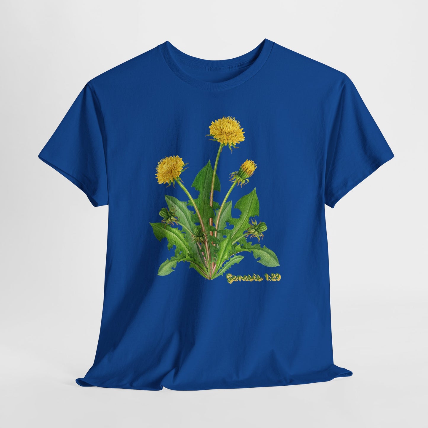 Dandelion Botanical Tee — Genesis 1:29 Floral Graphic T-Shirt