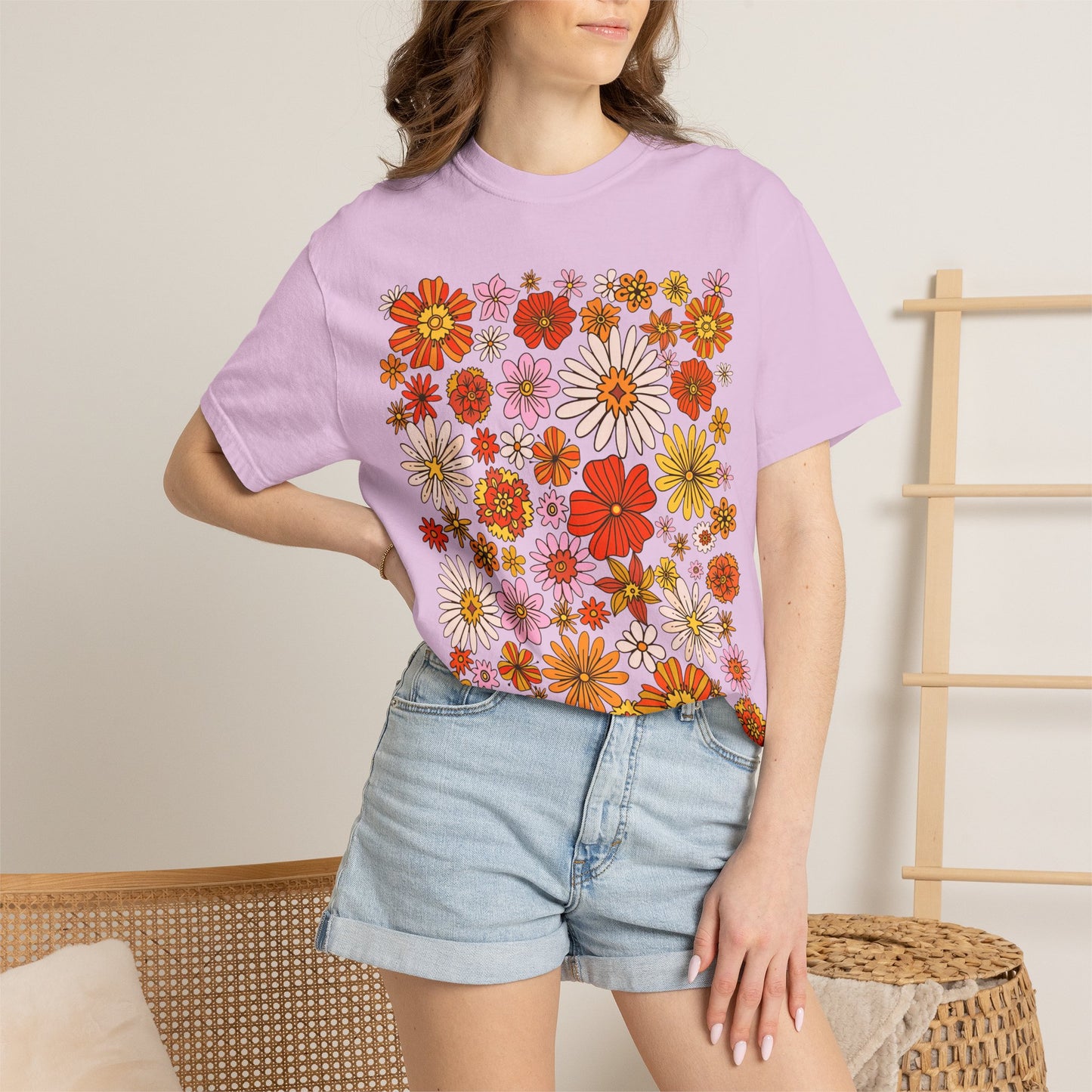 Floral Bouquet Tee — Retro Wildflower Print T-Shirt