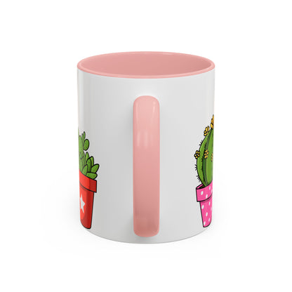 Cactus & Succulent Accent Coffee Mug — Cute Potted Plants 11/15oz