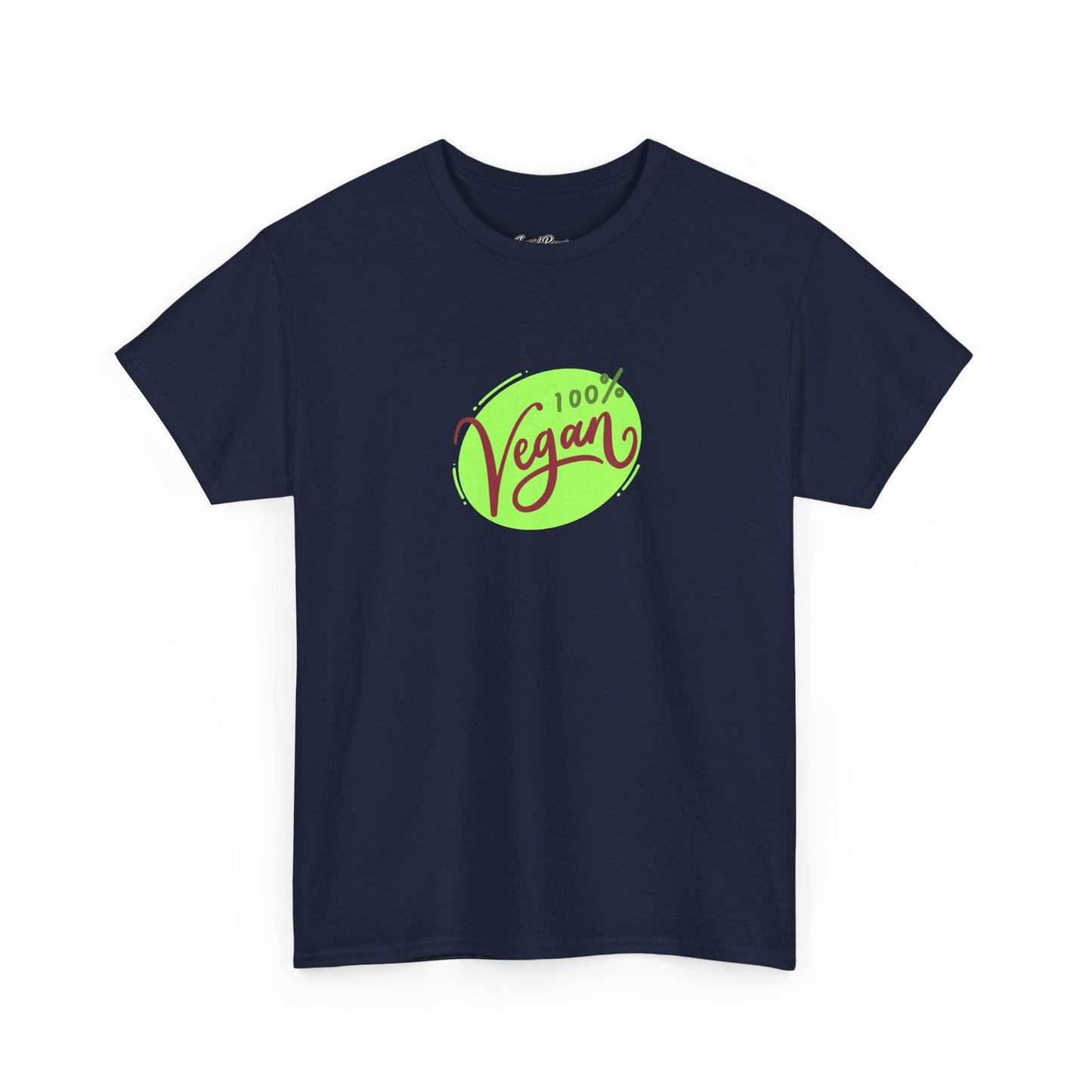 Vegan Tee — 100% Vegan Green Badge T-Shirt