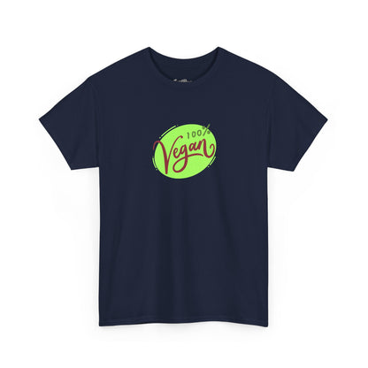 Vegan Tee — 100% Vegan Green Badge T-Shirt