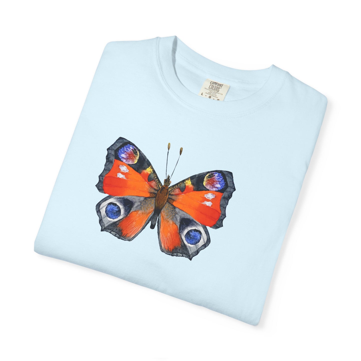 Butterfly Graphic T-Shirt — Peacock Eye Floral Tee