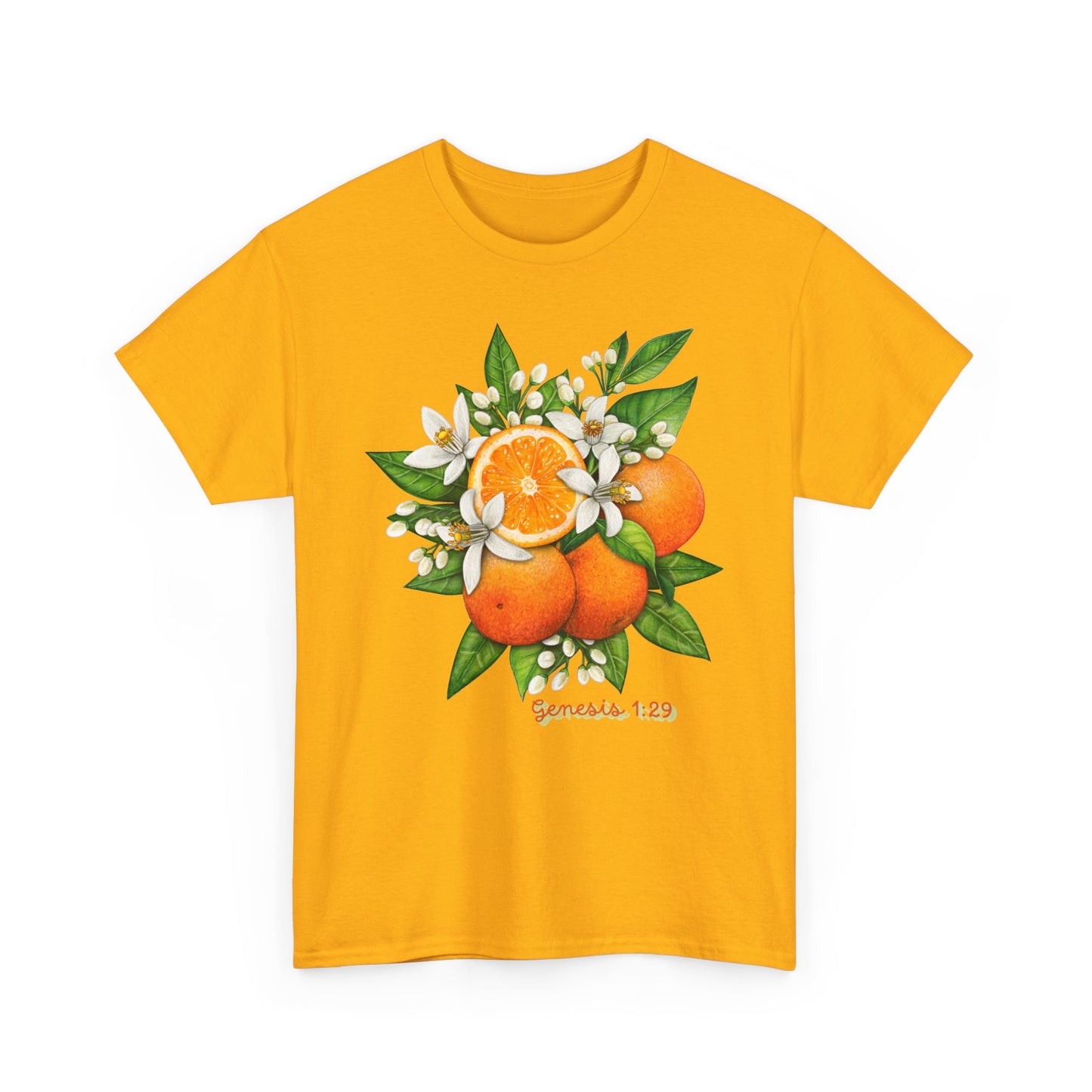 Orange Blossom Tee — Genesis 1:29 Fruit Illustration Shirt