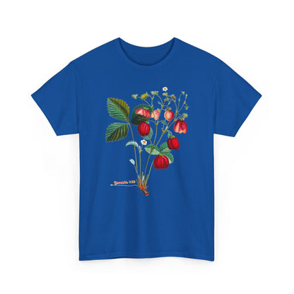 Strawberry Botanical Tee — Vintage Fruit Illustration T-Shirt Genesis 1:29