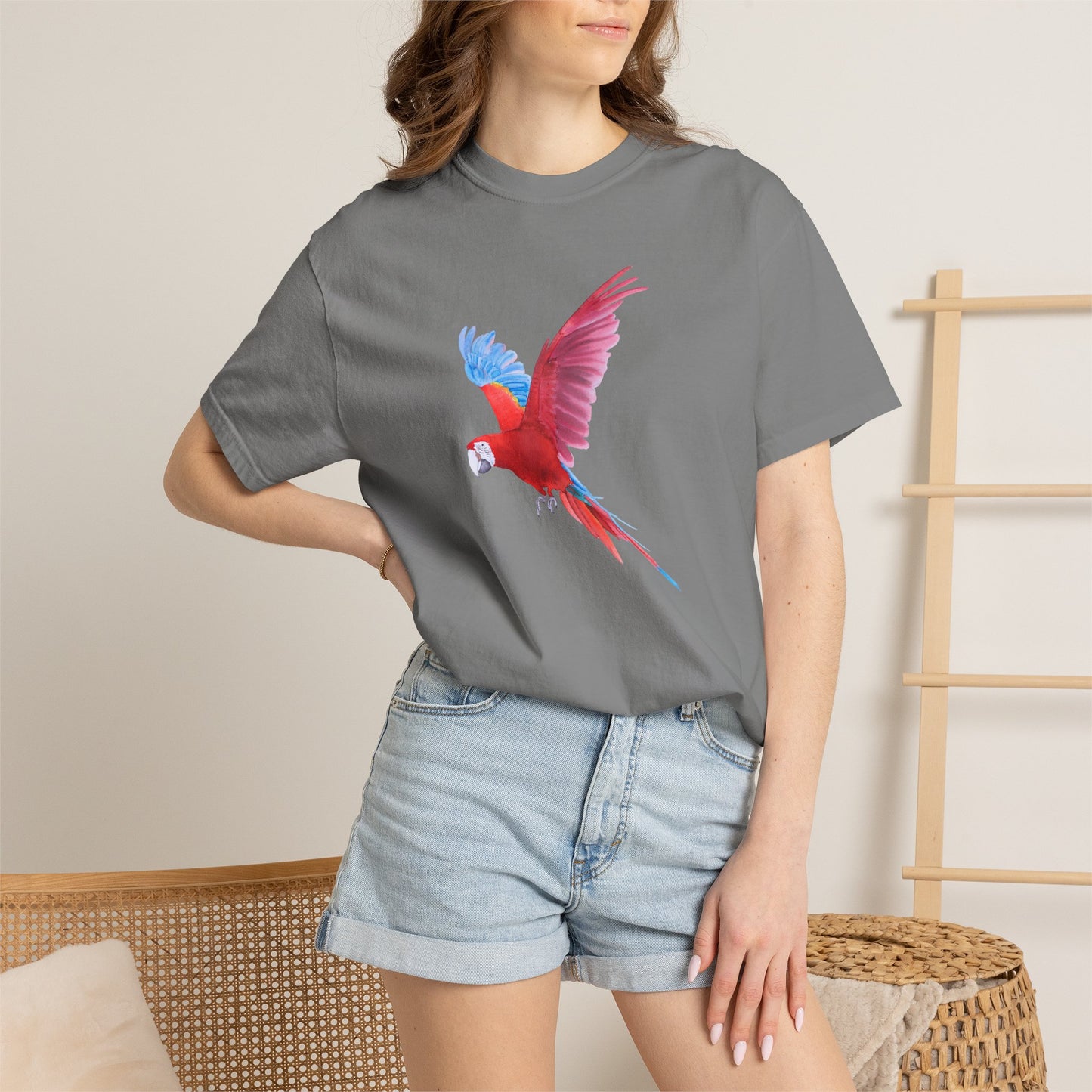 Parrot Flight T-Shirt — Colorful Macaw Graphic Tee