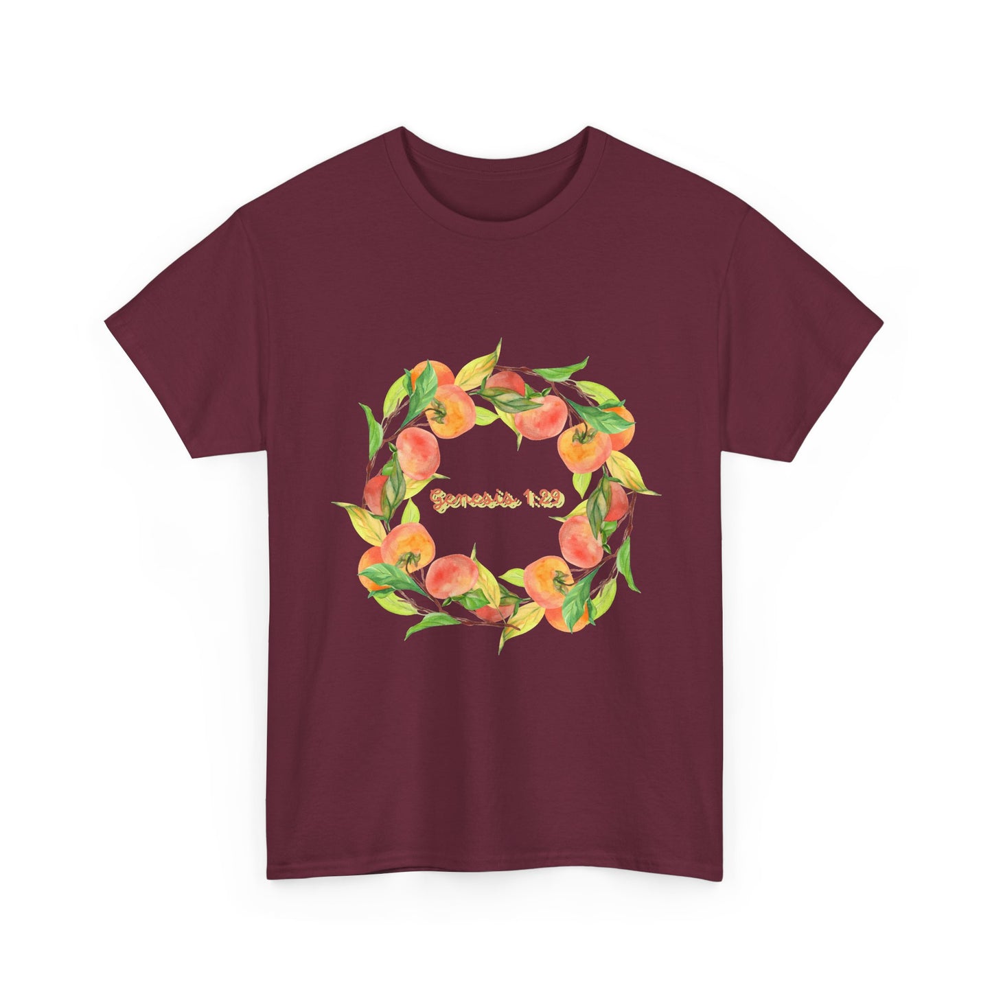 Peaches Wreath T‑Shirt — Jeremiah 29:11 Inspirational Christian Tee