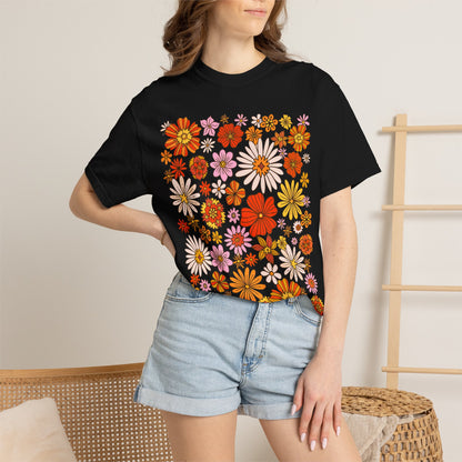 Floral Bouquet Tee — Retro Wildflower Print T-Shirt