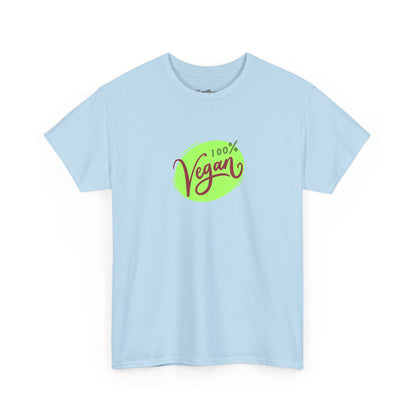 Vegan Tee — 100% Vegan Green Badge T-Shirt
