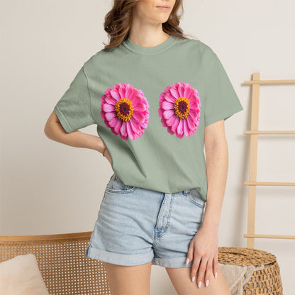 Pink Daisy Double Floral Tee