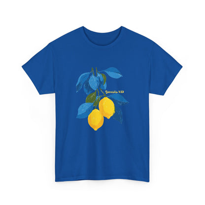 Lemon Branch Graphic Tee — Genesis 1:29 Inspirational Fruit Shirt