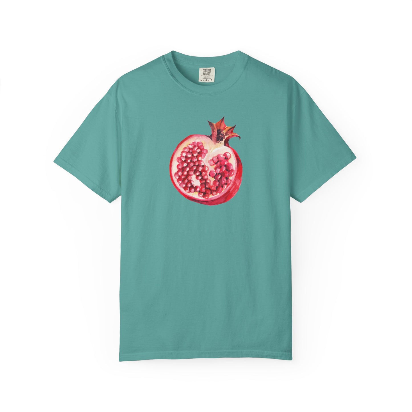 Pomegranate Watercolor T-Shirt — Fruit Illustration Tee for Foodies & Nature Lovers