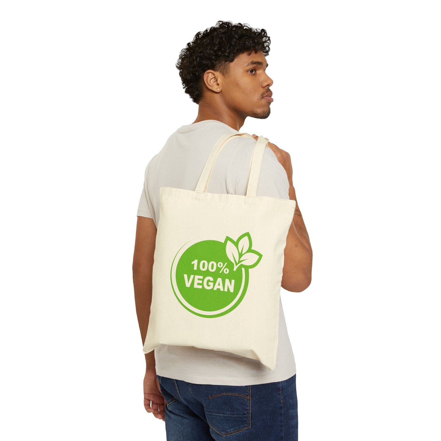 100% Vegan Cotton Canvas Tote Bag – Eco-Friendly Grocery & Market Bag